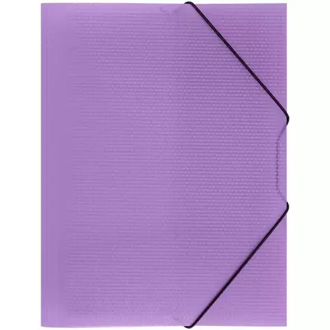 Папка на резинке СТАММ "Кристалл" А4 500 мкм. пластик фиолетовая