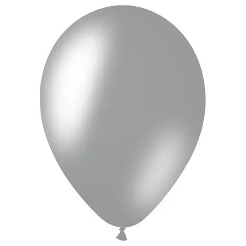 Воздушные шары 50 шт. М12/30 см. MESHU металлик серебро