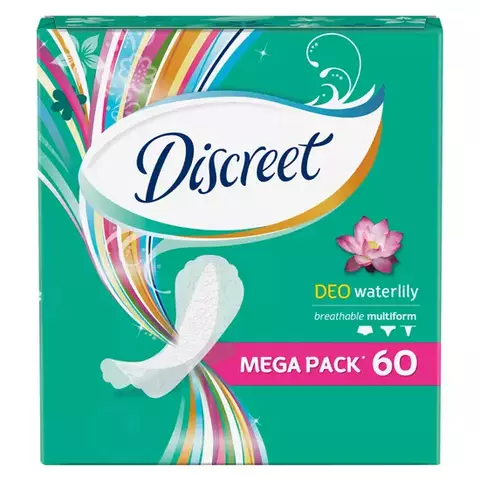 Прокладки женские ежедневные Discreet "Deo WaterLily Multiform" трио 60 шт. (ПОД ЗАКАЗ)