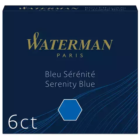 Картриджи чернильные Waterman International синий 6 шт. картонная коробка