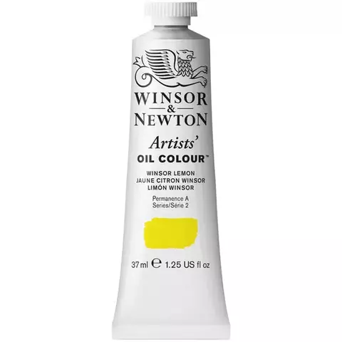 Краска масляная профессиональная Winsor&Newton "Artists Oil" 37 мл. Винзор лимон