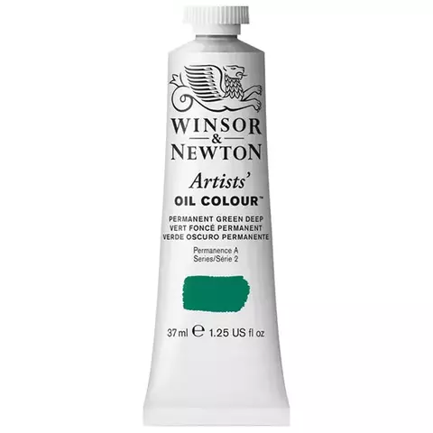 Краска масляная профессиональная Winsor&Newton "Artists Oil" 37 мл. перманентный насыщенно-зеленый