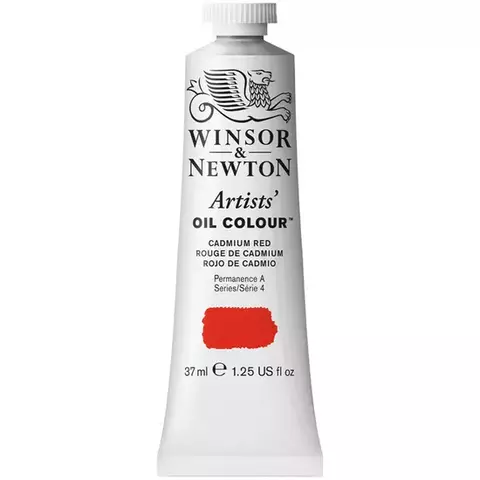 Краска масляная профессиональная Winsor&Newton "Artists Oil" 37 мл. красный кадмий