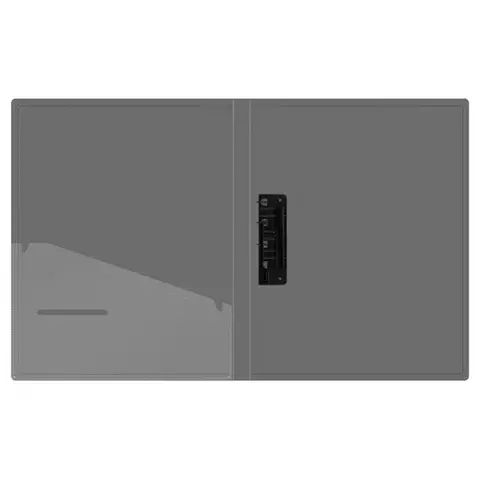 Папка с боковым зажимом Berlingo "No Secret" 17 мм. 700 мкм. полупрозрачная черная с внутр. карманом