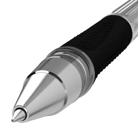 Ручка шариковая Brauberg "BP-GT" черная корпус прозрачный стандартный узел 07 мм. линия письма 035 мм.