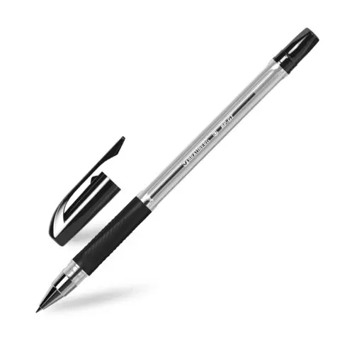 Ручка шариковая Brauberg "BP-GT" черная корпус прозрачный стандартный узел 07 мм. линия письма 035 мм.