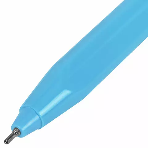 Ручка шариковая Brauberg TRIOS синяя трехгранная ассорти игольчатый узел 07 мм. линия письма 05 мм.