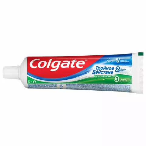 Зубная паста 50 мл. COLGATE "Натуральная мята" тройное действие с фторидом