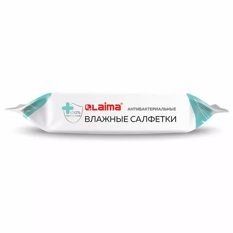 Салфетки влажные 50 шт. антибактериальные удобный формат упаковки "Возьми с собой" Laima