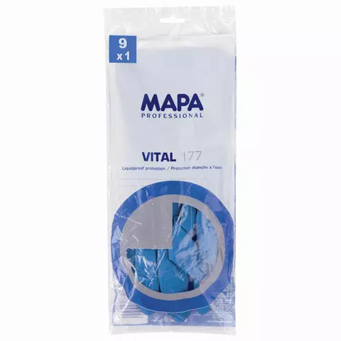 Перчатки латексные MAPA Superfood/Vital 177 внутреннее хлорированное покрытие размер 9 (L) синие