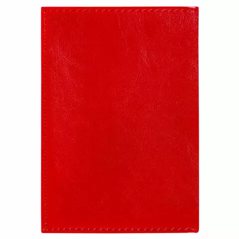 Обложка для паспорта экокожа мягкая вставка изолон "PASSPORT" красная Staff "Profit"