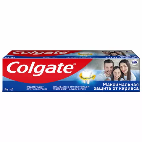 Зубная паста 100 мл. COLGATE "Свежая мята" защита от кариеса с фторидом и кальцием