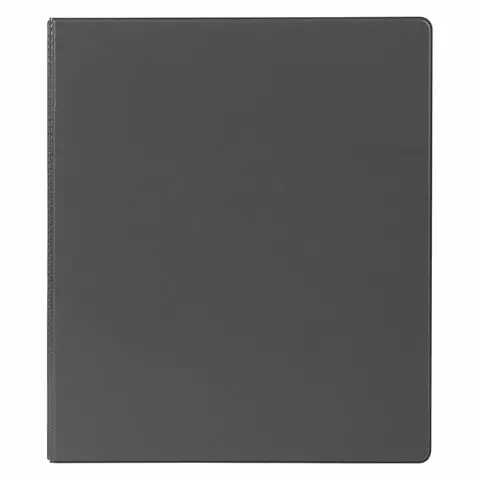 Папка на 2 кольцах ПРОЧНАЯ картон/ПВХ Brauberg "Office" черная 35 мм. до 180 листов