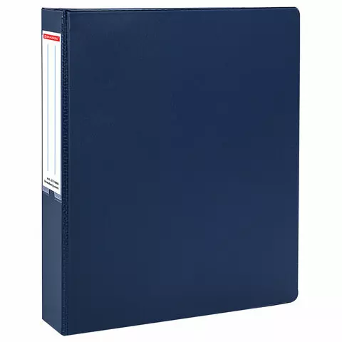 Папка на 4 кольцах ПРОЧНАЯ картон/ПВХ Brauberg "Office" синяя 40 мм. до 250 листов