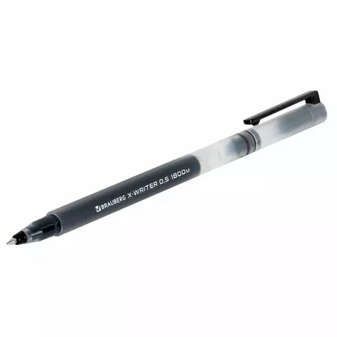 Ручки гелевые Brauberg X-WRITER 1800 увеличенная длина письма 1 800 м. ЧЕРНЫЕ комплект 10 шт. стандартный узел 05 мм.