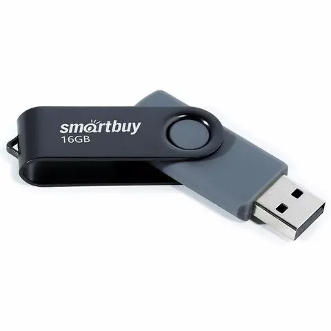 Флеш-диск 16 GB SMARTBUY Twist USB 2.0 черный