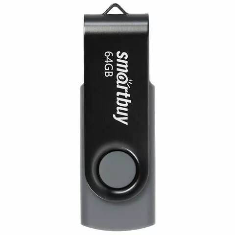 Флеш-диск 64 GB SMARTBUY Twist USB 2.0 черный