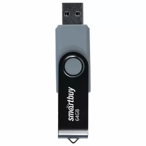 Флеш-диск 64 GB SMARTBUY Twist USB 2.0 черный