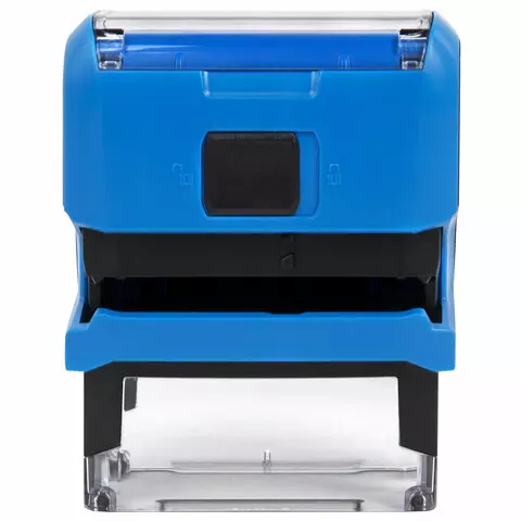 Штамп самонаборный 4-стр. 47х18 мм. синий TRODAT 4912P4/DB корпус синий касса в комплекте