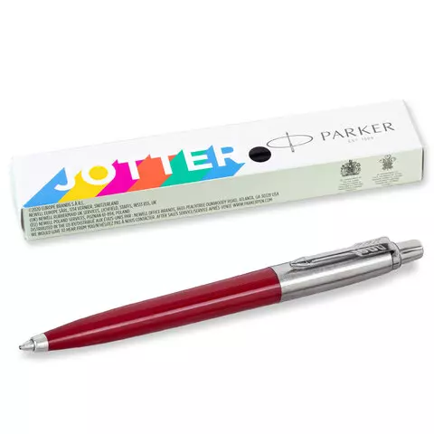 Ручка шариковая PARKER "Jotter Plastic CT" корпус красный ежедневник А5 красный пакет