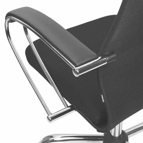 Кресло BRABIX PREMIUM "Ultimate EX-800" хром плотная двойная сетка Х2 черное