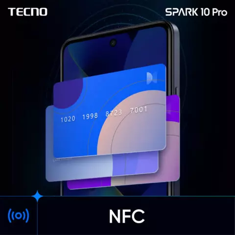 Смартфон TECNO SPARK 10 PRO 2 SIM 678" 4G 50/32 Мп 8/128 ГБ черный