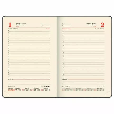 Ежедневник датированный 2025 А5 138x213 мм, BRAUBERG "Optimal", под кожу, резинка-фиксатор, держатель для ручки, черный, 115892