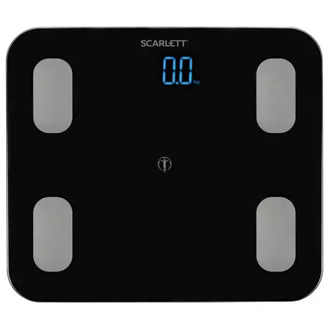 Весы напольные диагностические Scarlett SC-BS33ED46 электронные вес до 150 кг. Bluetooth черные