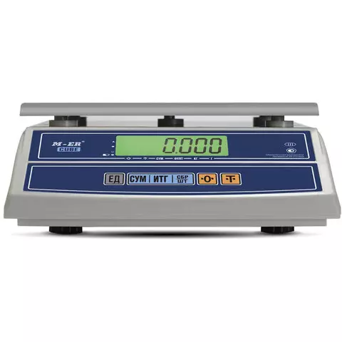 Весы фасовочные MERTECH M-ER 326F-32.5 LCD (01-32 кг.) дискретность 5 г. платформа 255x210 мм. без стойки