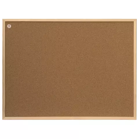 Доска пробковая для объявлений 80x60 см. деревянная рамка 2х3 ECO (Польша) TC86/C
