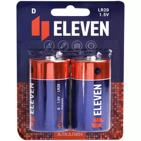 Батарейка Eleven D (LR20) алкалиновая BC2 1 шт.