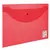 Папка-конверт с кнопкой Staff А4 до 100 листов прозрачная красная 012 мм.