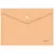 Папка-конверт на кнопке Berlingo "Starlight" А4 180 мкм. прозрачная оранжевая индив. ШК