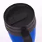 Термокружка 400 мл. термостакан с ручкой винтовая крышка-клапан пластик/сталь синяя Laima