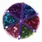 Блестки для декора Остров cокровищ крупные шестигранные диспенсер с дозатором 6 цветов по 9 г