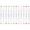 Набор маркеров для скетчинга Meshu 12 цветов основные и флуоресцентные цвета