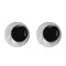 Глазки для творчества пришивные вращающиеся черно-белые 20 мм. 12 шт. Остров cокровищ