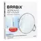 Зеркало настольное Brabix круглое диаметр 17 см. двустороннее с увеличением рамка из нержавеющей стали