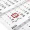 Календарь квартальный на 2023 г. 3 блока 1 гребень с бегунком мелованная бумага "CUTE BUNNIES" Brauberg