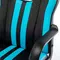 Кресло компьютерное "Brabix Stripe GM-202" экокожа черное/голубое