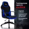 Кресло компьютерное Brabix "Alpha GM-018" ткань/экокожа черное/синее