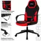 Кресло компьютерное Brabix "Alpha GM-018" ткань/экокожа черное/красное