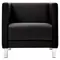 Кресло мягкое "Атланта" "М-01" 700х670х715 мм. c подлокотниками экокожа черное