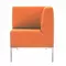 Кресло мягкое угловое "Хост" М-43 620х620х780 мм. без подлокотников экокожа оранжевое