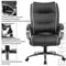 Кресло офисное Brabix Premium "Strong HD-009" нагрузка до 200 кг. экокожа черная ткань серая