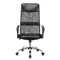 Кресло офисное CH-600SL хром ткань-сетка/кожзам черное