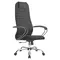 Кресло офисное Метта "SU-B-10" хром ткань-сетка сиденье и спинка мягкие черное
