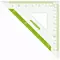 Набор чертежный Юнландия "геометрия" (линейка 18 см. 2 треугольника транспортир) зеленая шкала