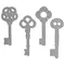 Ножи "Ключи" для Машинки для вырубки и тиснения ОС-5 4 шт. 86х88 мм. Остров cокровищ