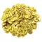 Пайетки для творчества "Рифленые" золото 10 мм. 20 грамм. Остров cокровищ